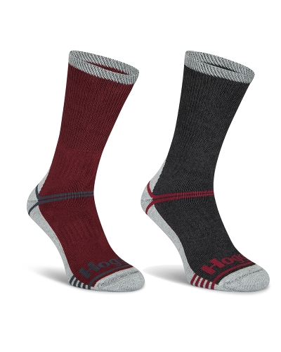 Burgundy &amp; Grey Socks-